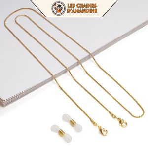 cordon bijoux pour lunettes de vue or